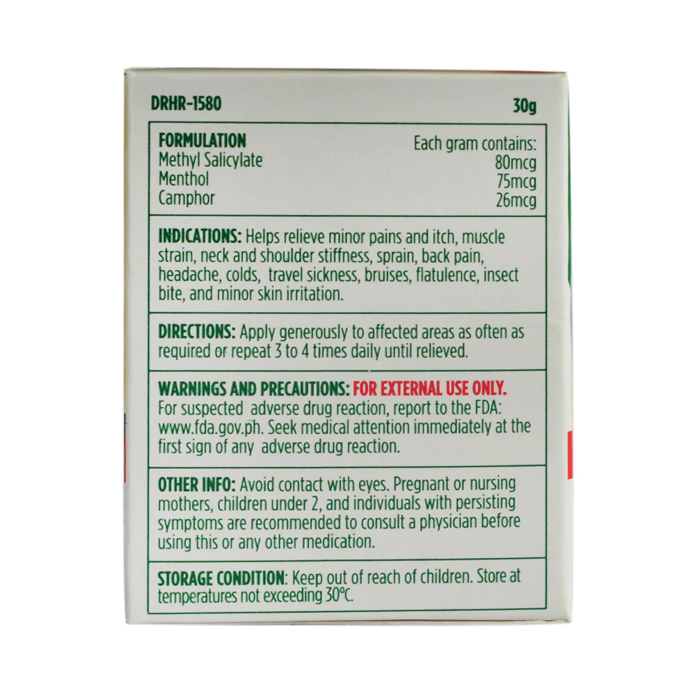 Katinko Ointment Jar Methyl Salicylate Menthol + Camphor 30g - Image 2