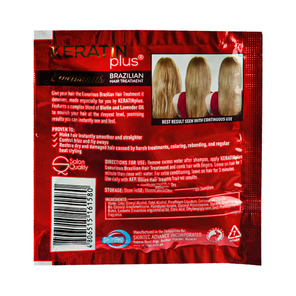 Keratin Plus Luxurious Brazilian Hair Treatment 20g x 12's (1 Doz) - Image 2