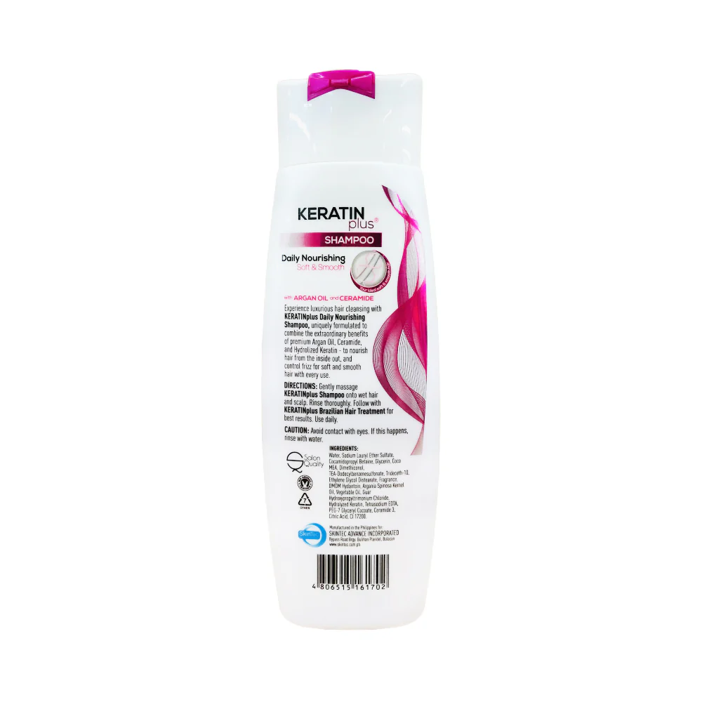 Keratin Plus Shampoo Daily Nourishing Soft And Smooth 200ml - Image 2