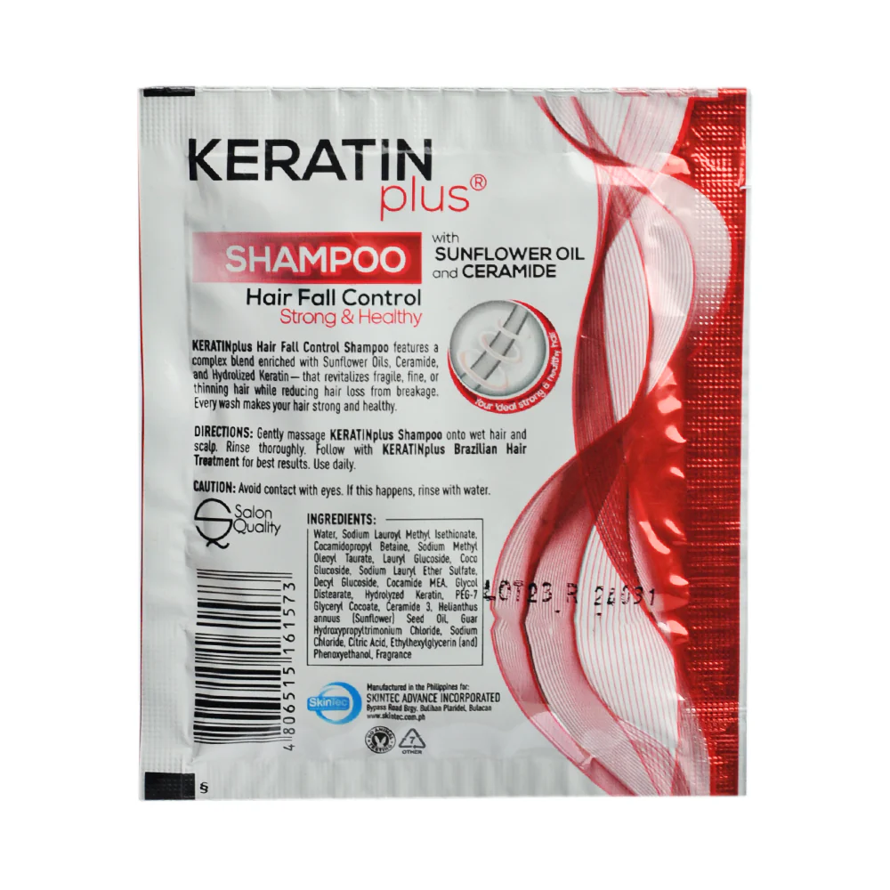 Keratin Plus Shampoo Hair Fall Control 22ml x 12's - Image 2