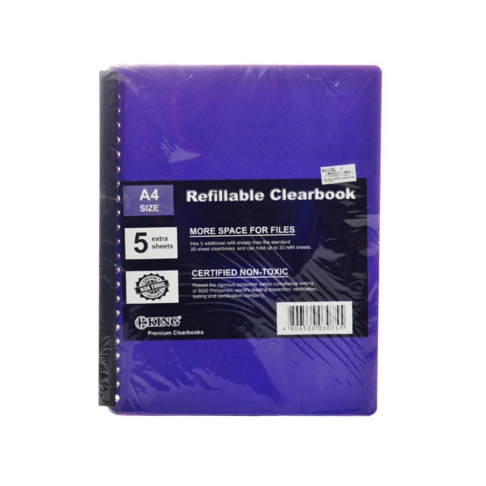 King Premium Refillable Clearbook A4 - Image 4