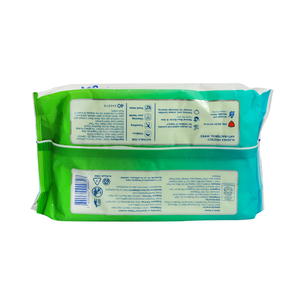 Kleenex Wipes Moist Antibac Shea Butter and Aloe 40 Sheets - Image 2