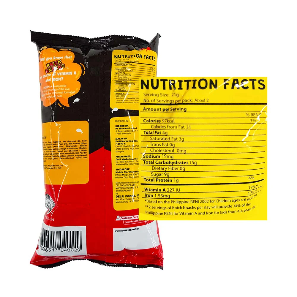 Knick Knacks Chocolate Coated Biscuits 50g - Image 2