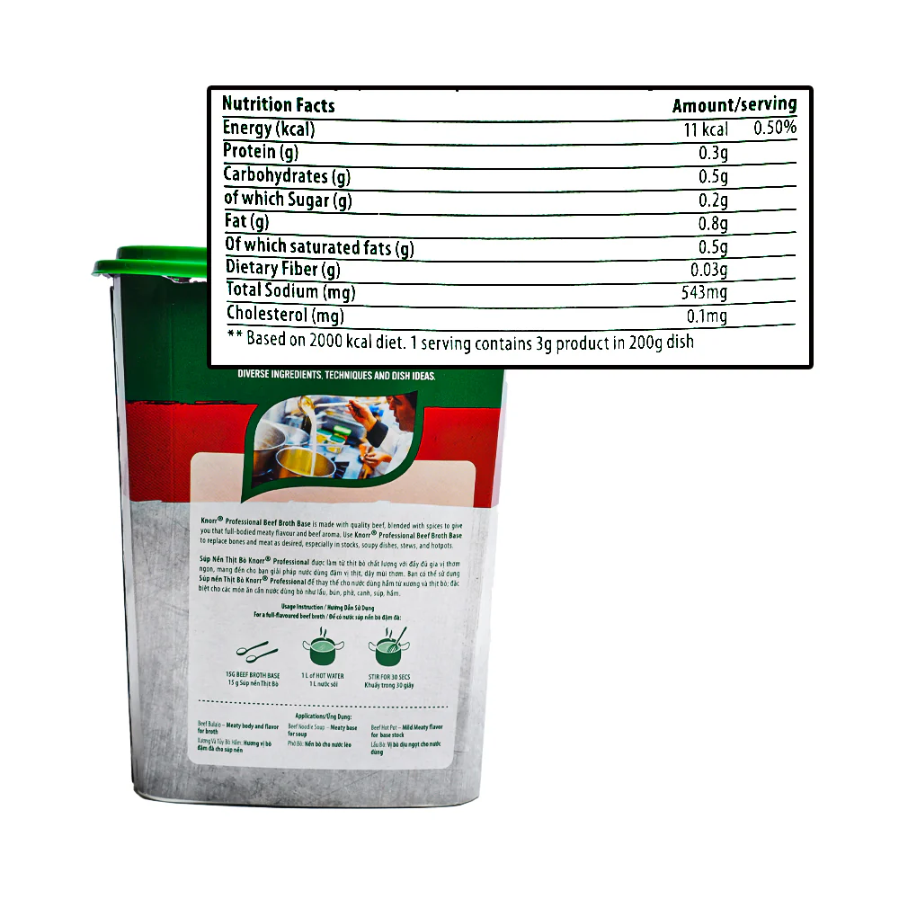 Knorr Beef Broth Base 1.5kg - Image 2
