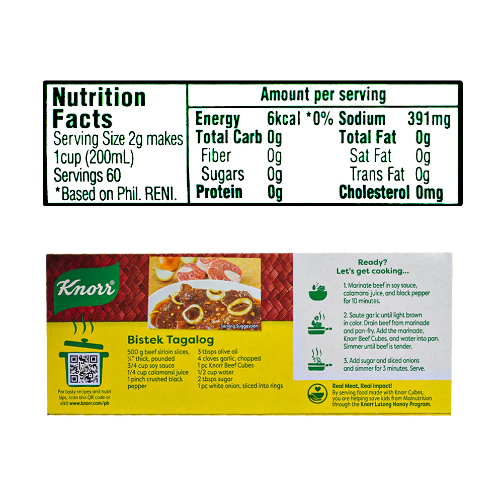 Knorr Beef Broth Cubes Savers 120g - Image 2