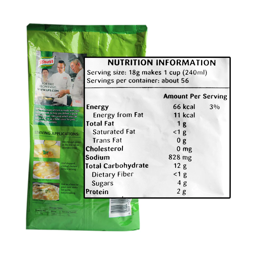 Knorr Cream of Corn Soup 1kg - Image 2