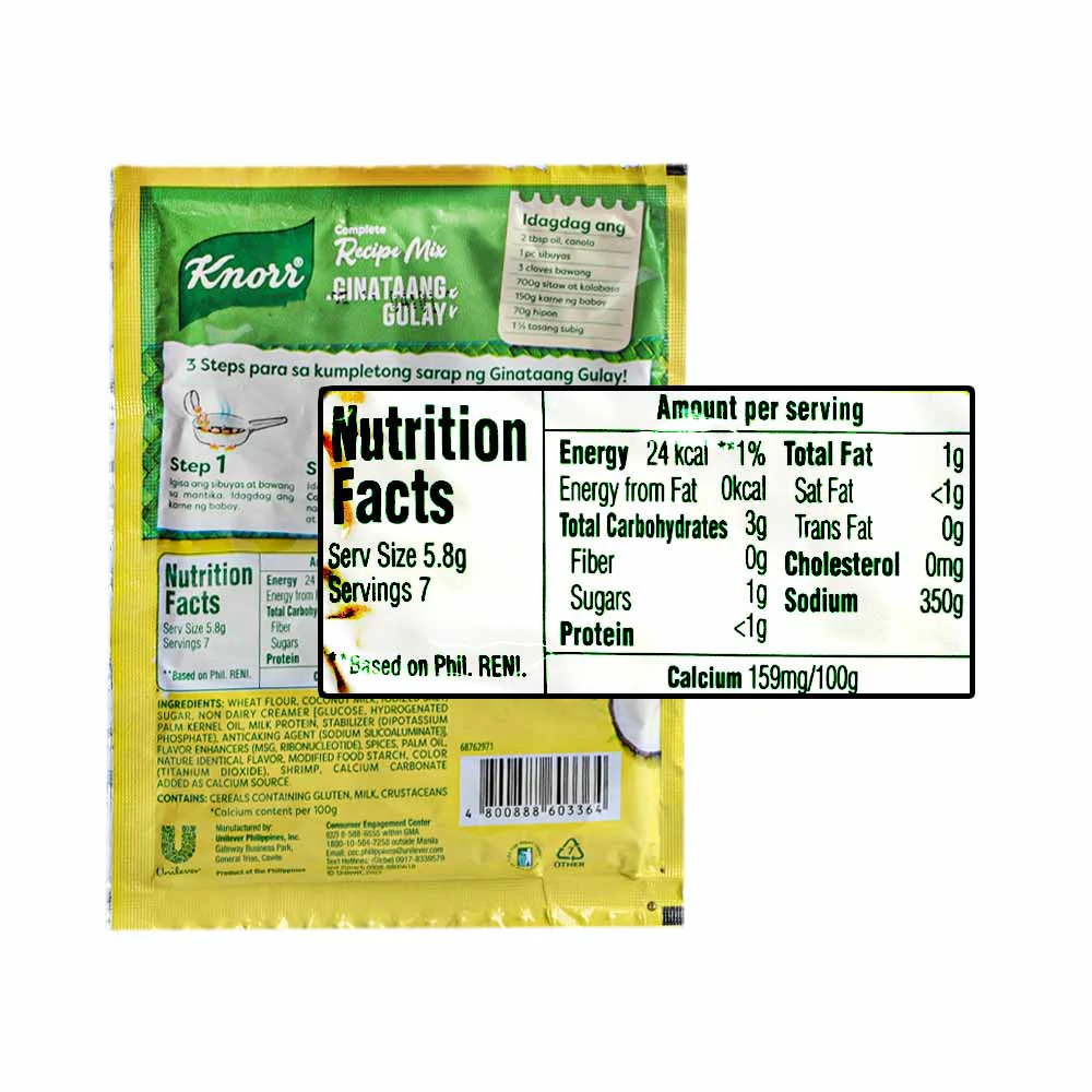 Knorr Ginataang Gulay Recipe Mix 40g - Image 2