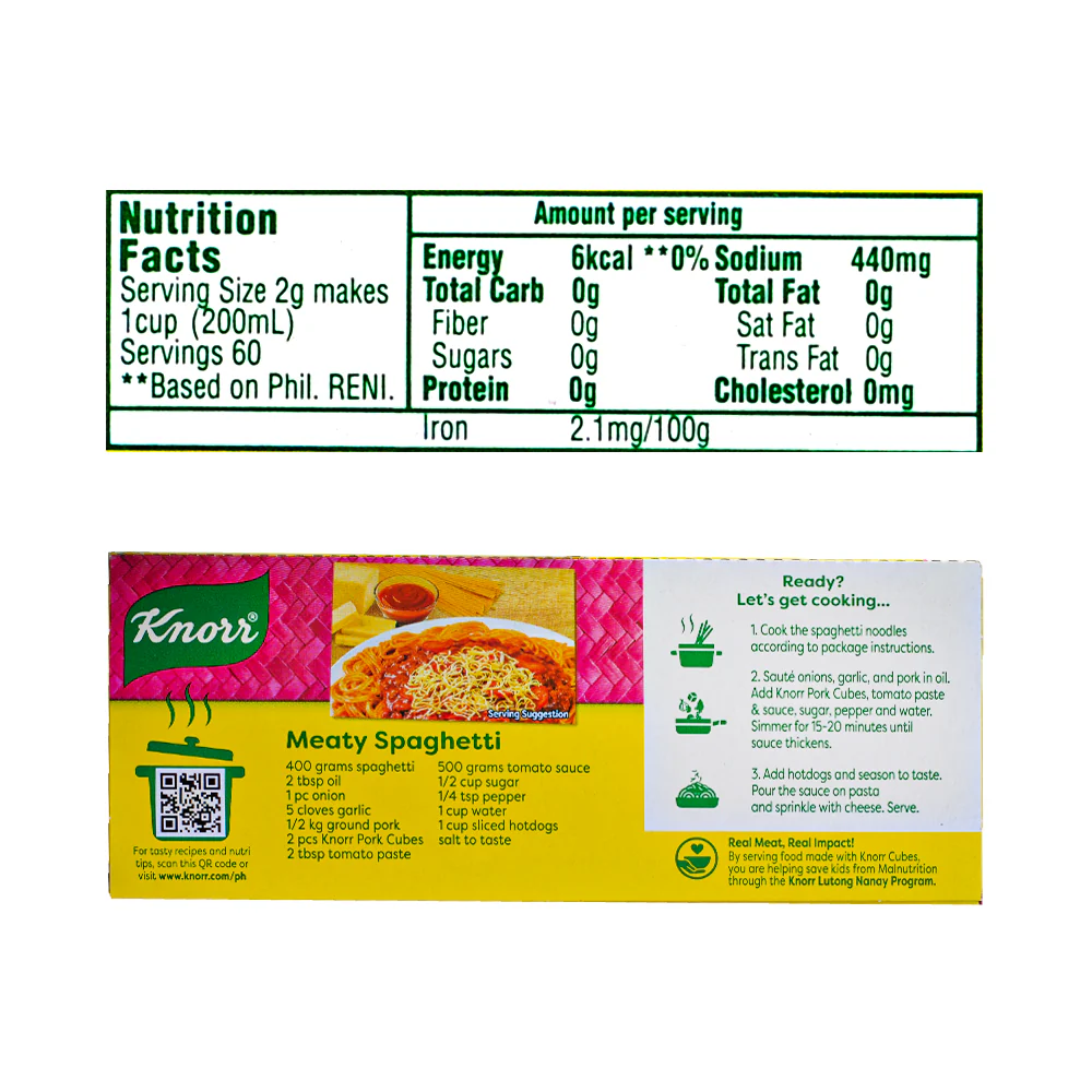 Knorr Pork Broth Cubes Savers 120g - Image 2