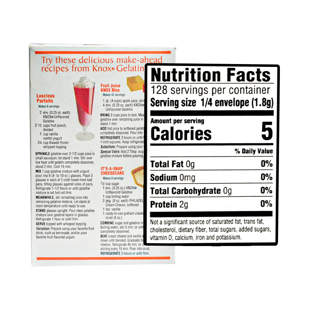 Knox Gelatine Unflavored 32's 226g (8oz) - Image 2