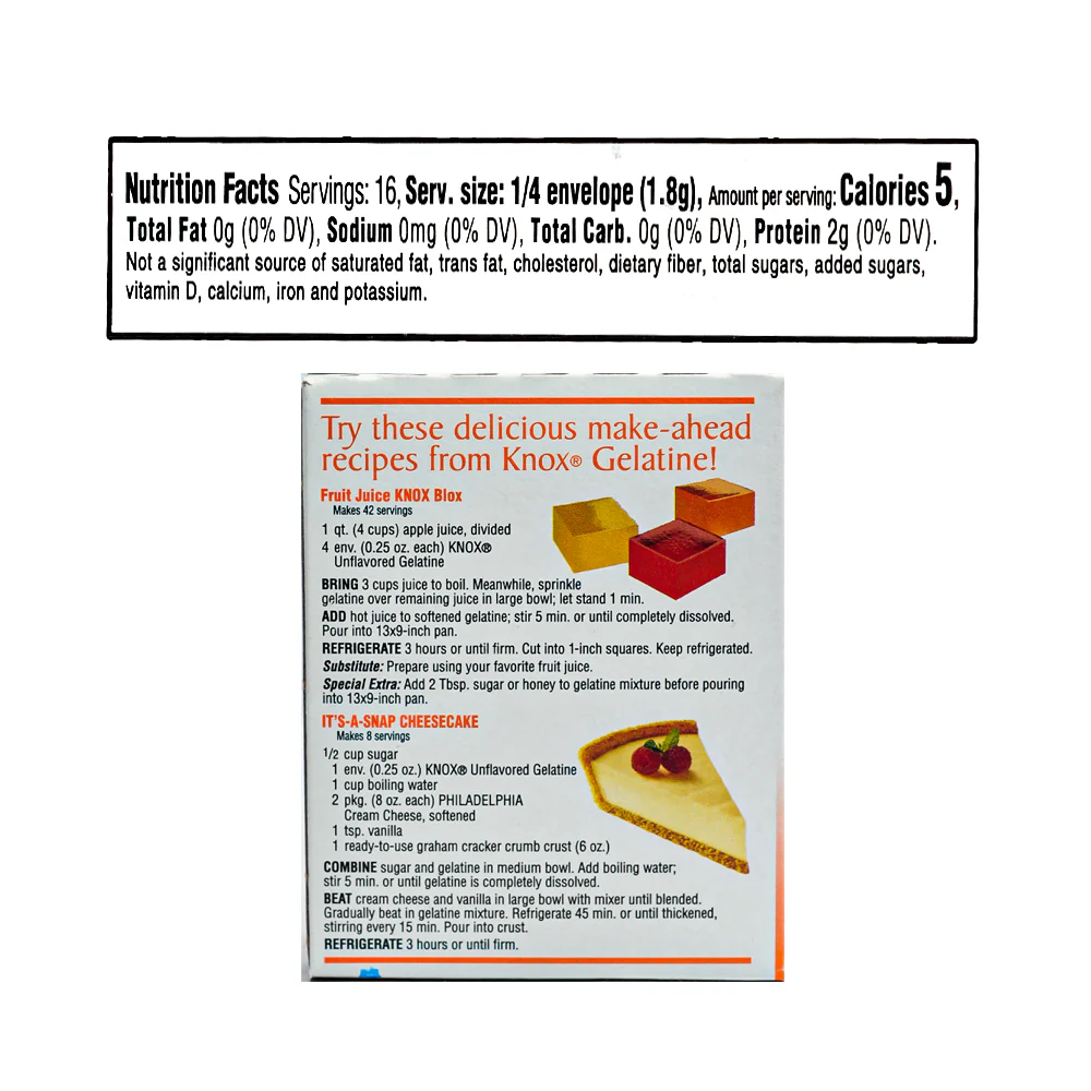 Knox Unflavored Gelatin 28g (1oz) - Image 2
