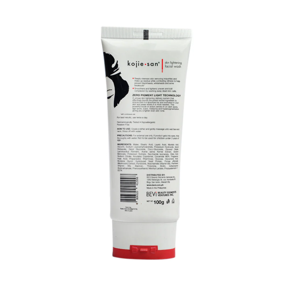 Kojie San Skin Lightening Facial Wash With Hydromoist 100g - Image 2
