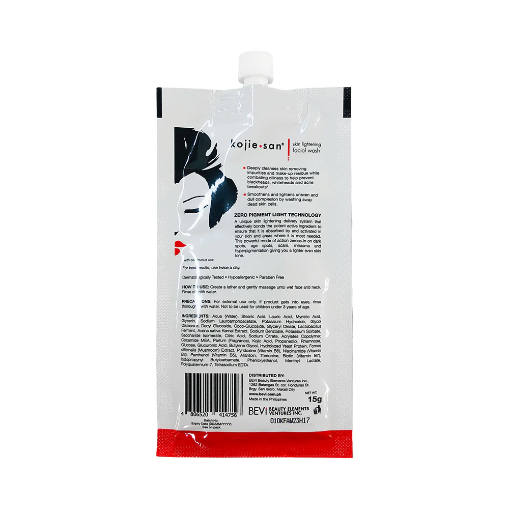 Kojie San Skin Lightening Facial Wash With Hydromoist 15g - Image 2