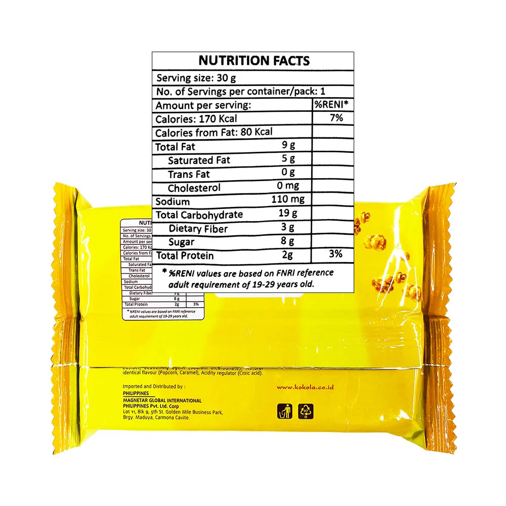 Kokola Majestic Popcorn Caramel Wafer Cream 48g - Image 2