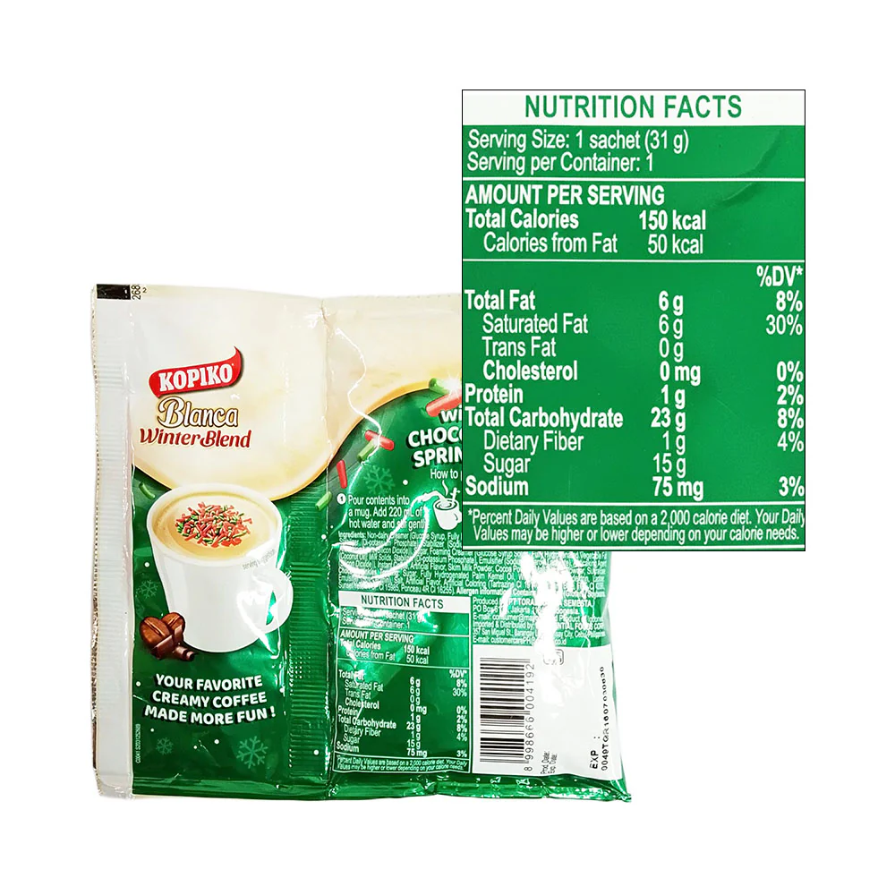 Kopiko Blanca Winter Blend Chocolate Sprinkles 31g - Image 2