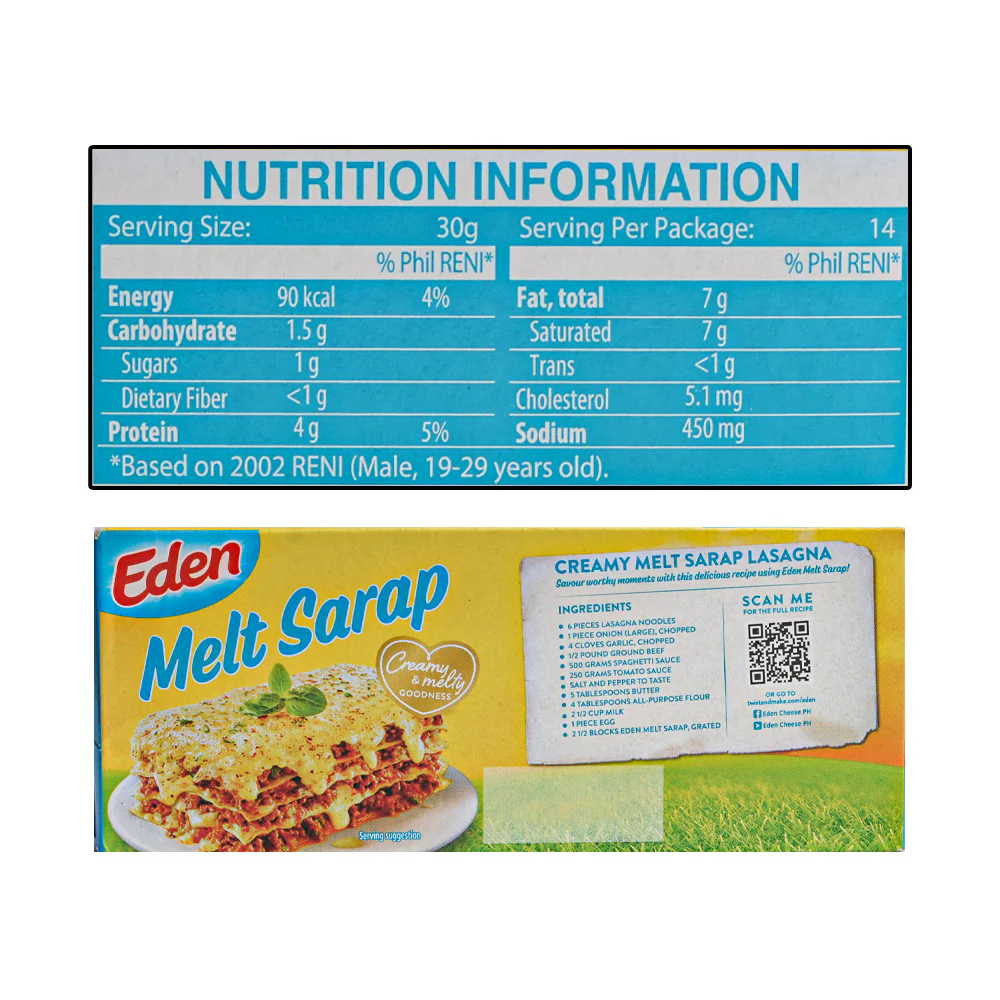 Kraft Eden Melt Sarap Quick Melting Cheese 430g - Image 2
