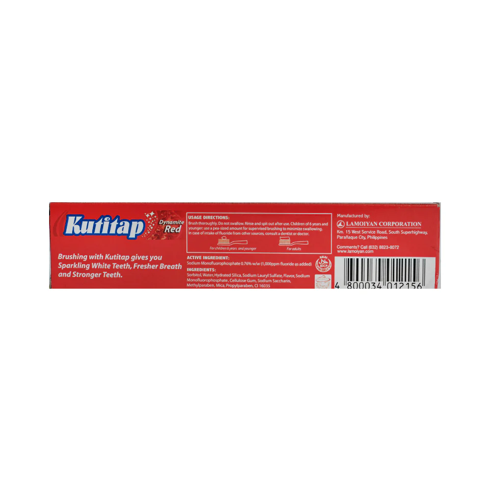 Kutitap Toothpaste Dynamite Red 100ml - Image 2