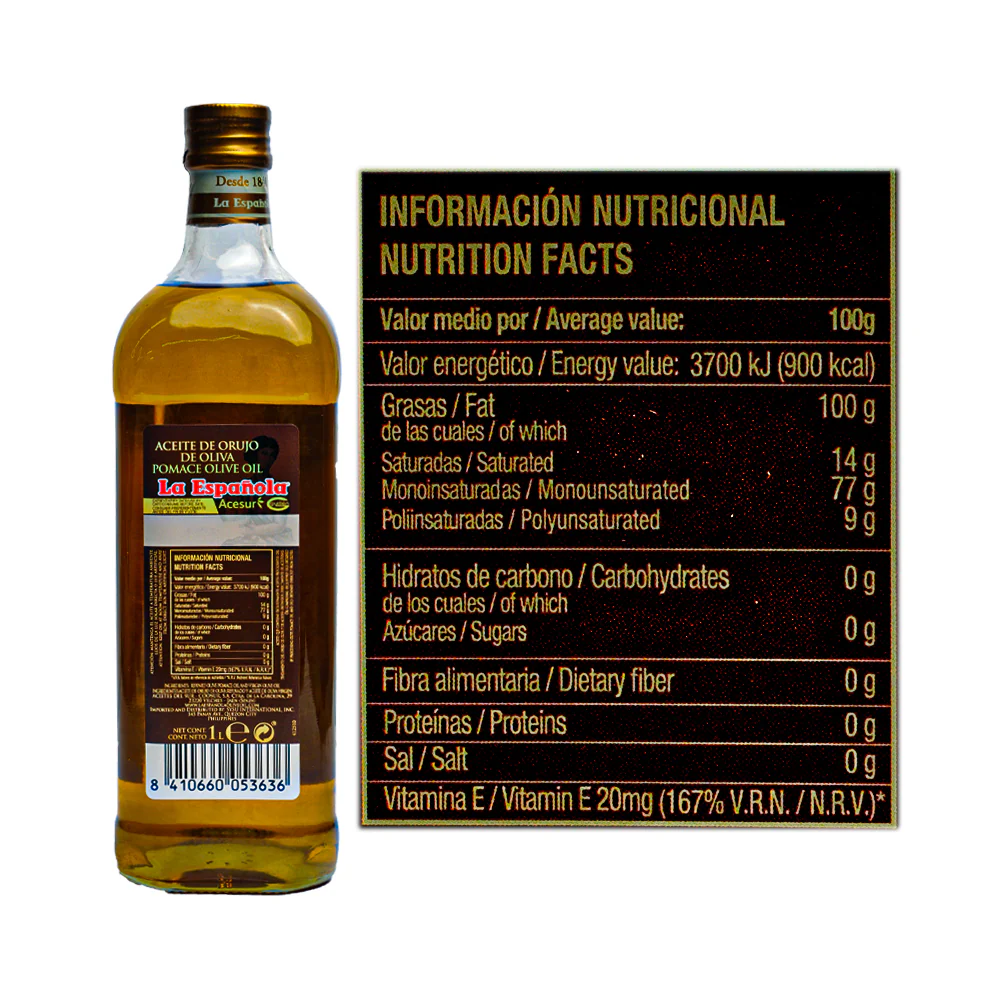 La Española Pomace Olive Oil 1L - Image 2