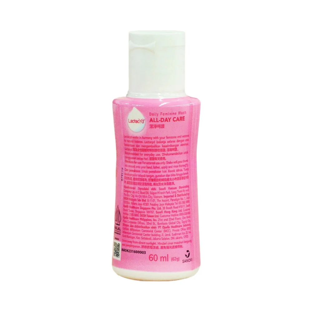 Lactacyd Feminine Wash All Day Care Cleansing 60ml - Image 2