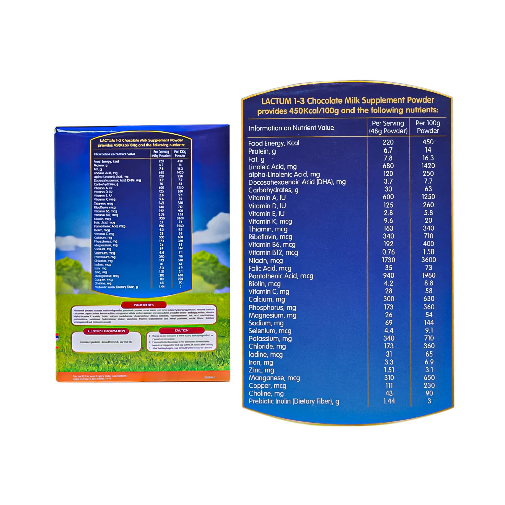 Lactum 1-3yrs Old Milk Supplement Powder Chocolate 1.15kg - Image 3