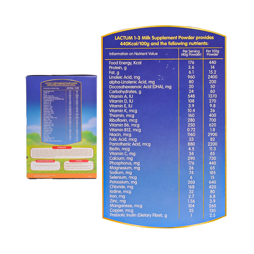 Lactum 1-3yrs Old Milk Supplement Powder Plain 1.15kg - Image 3