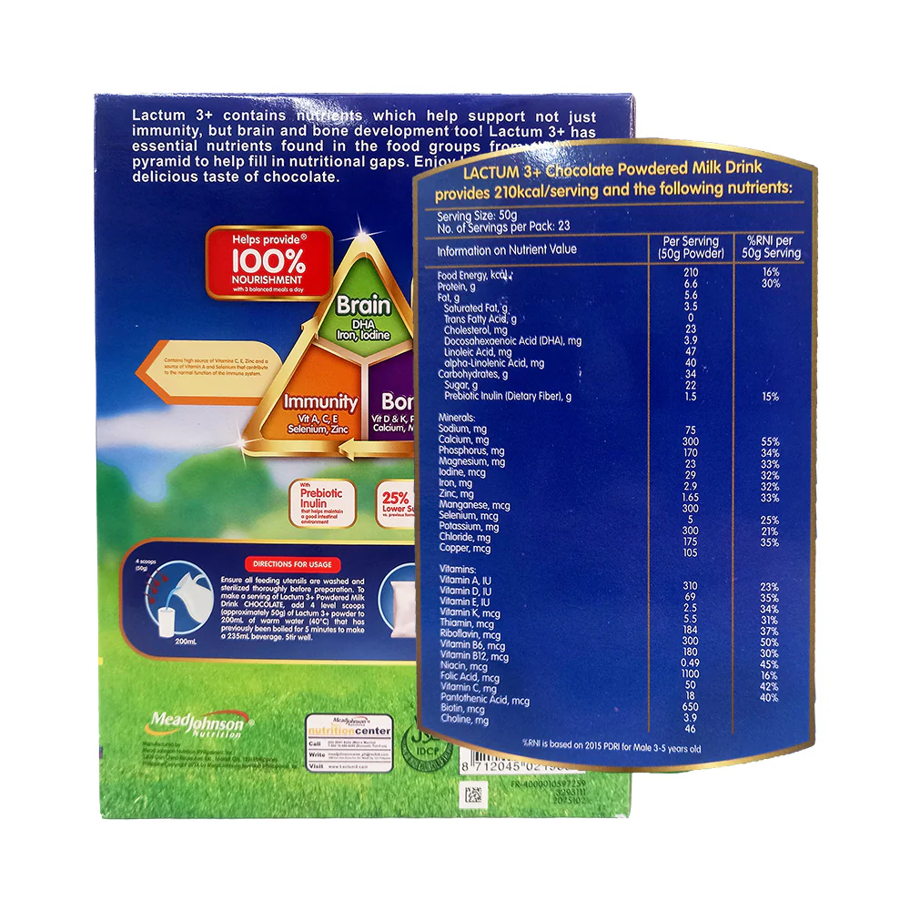 Lactum 3+ Powdered Chocolate Milk Drink 1.15kg - Image 2