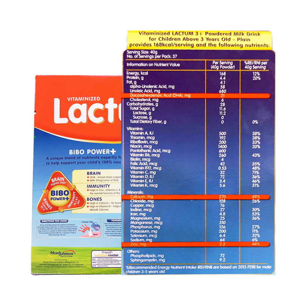 Lactum 3+ Powdered Milk Drink Plain 1.5kg - Image 2