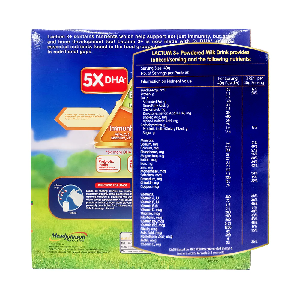 Lactum 3+ Powdered Milk Drink Plain 2kg - Image 2