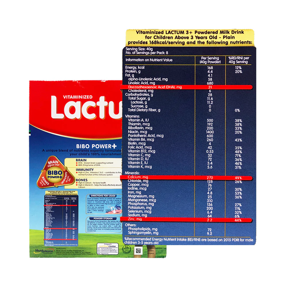 Lactum 3+ Powdered Milk Drink Plain 350g - Image 2