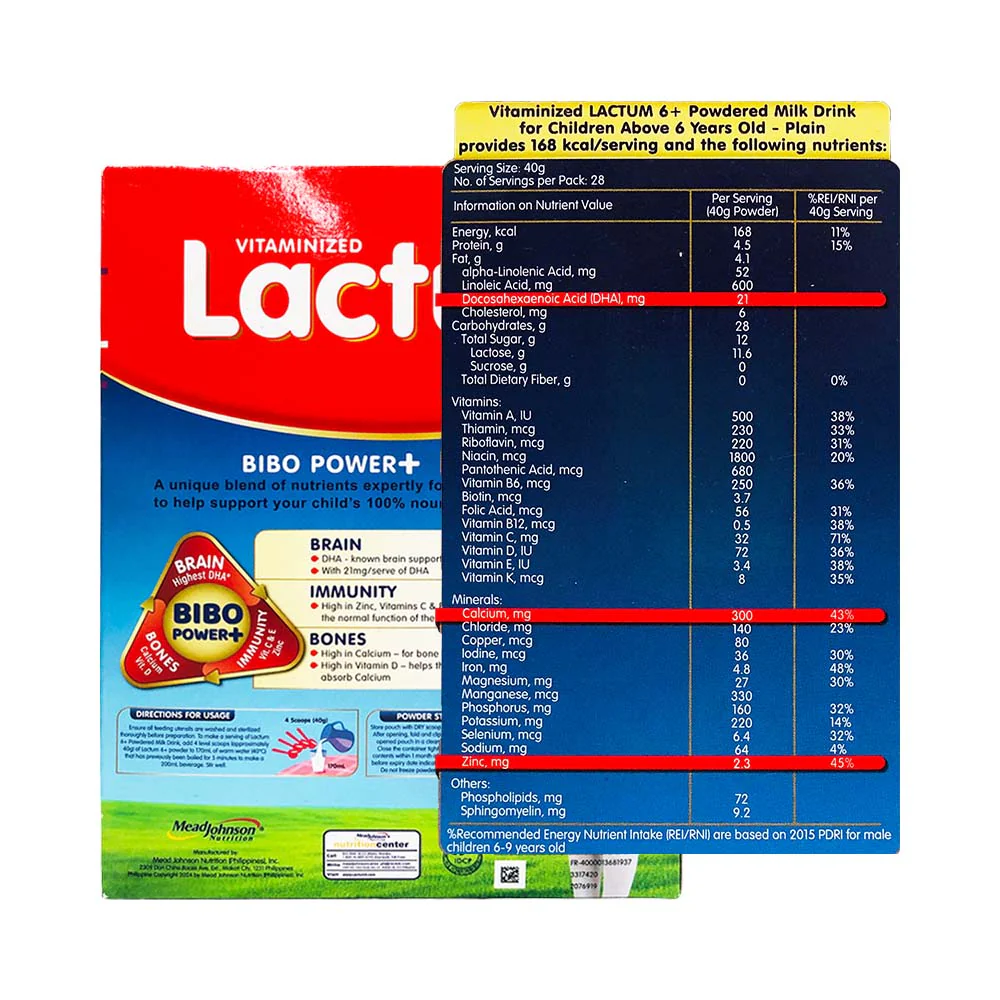 Lactum 6+ Powdered Milk Drink Plain 1.15kg - Image 2
