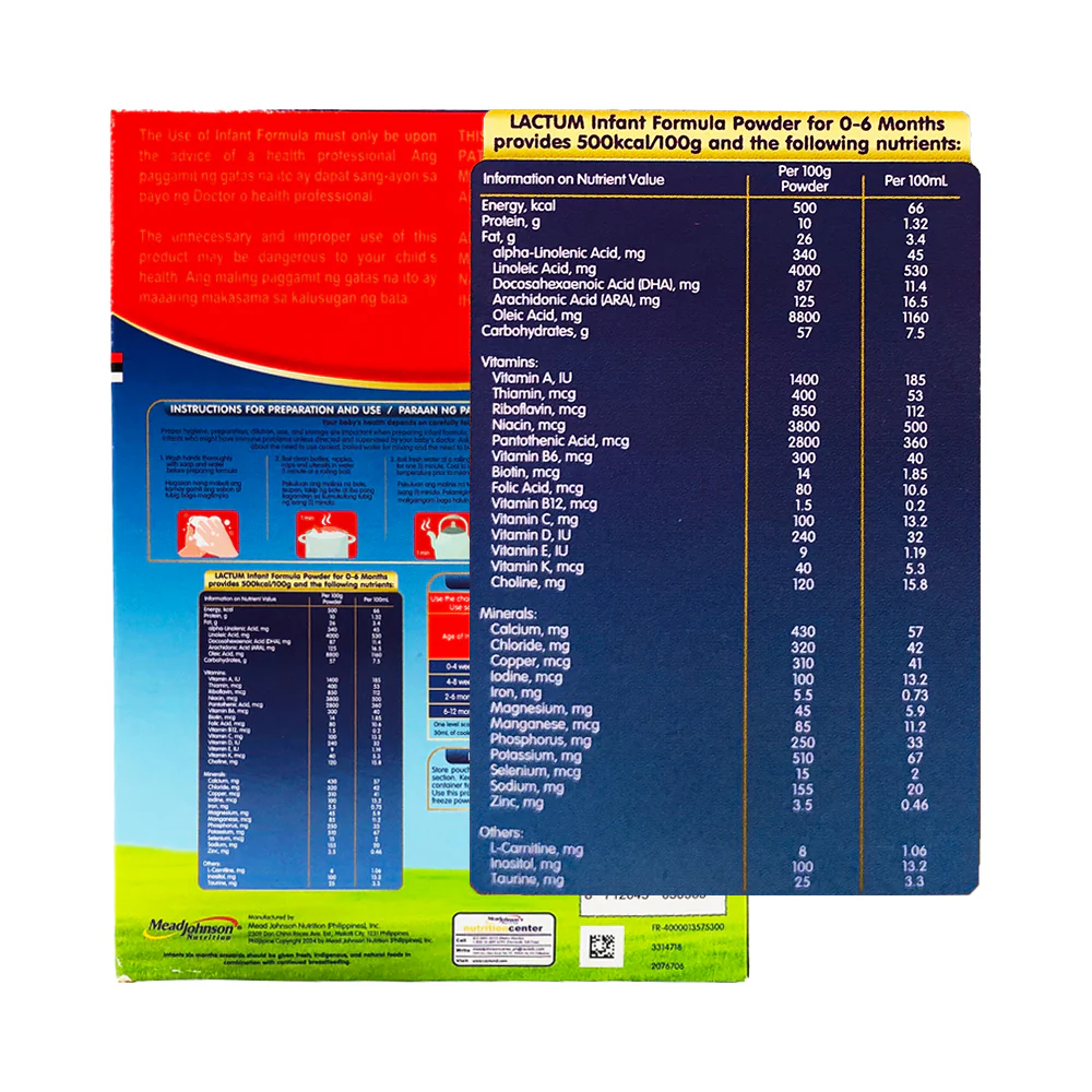 Lactum 0-6 Months Infant Formula Powder Plain 150g - Image 2
