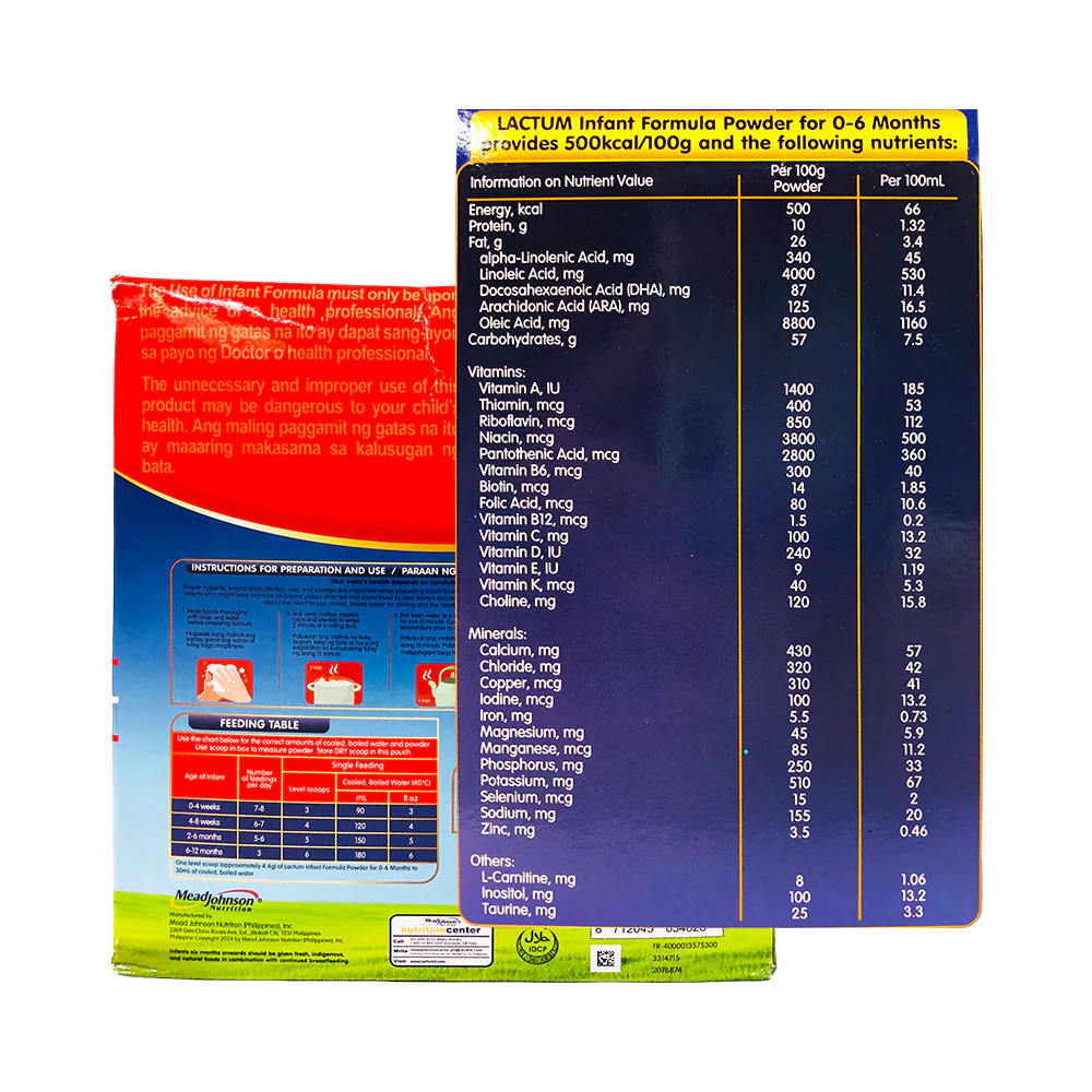 Lactum 0-6 Months Infant Formula Powder Plain 2kg - Image 2