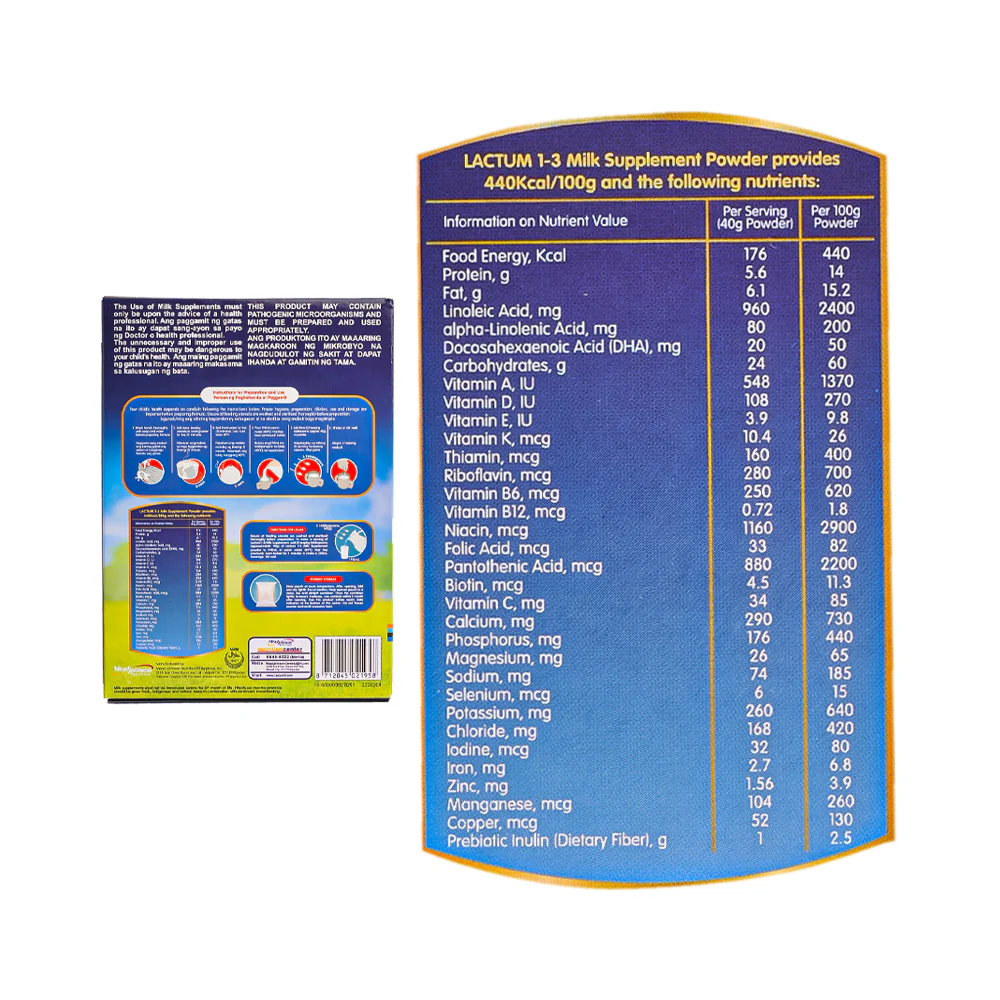 Lactum 1-3yrs Old Milk Supplement Powder Plain 150g - Image 3