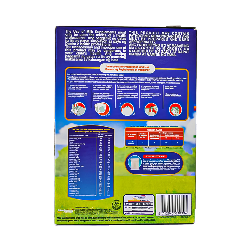 Lactum 6-12 Months Milk Supplement Powder Plain 150g - Image 2