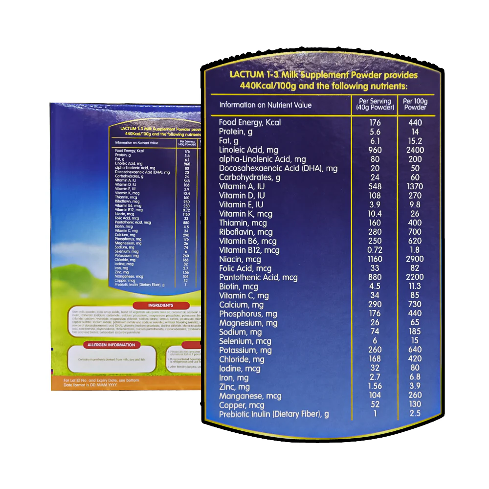 Lactum 1-3yrs Old Milk Supplement Powder Plain 3kg - Image 3
