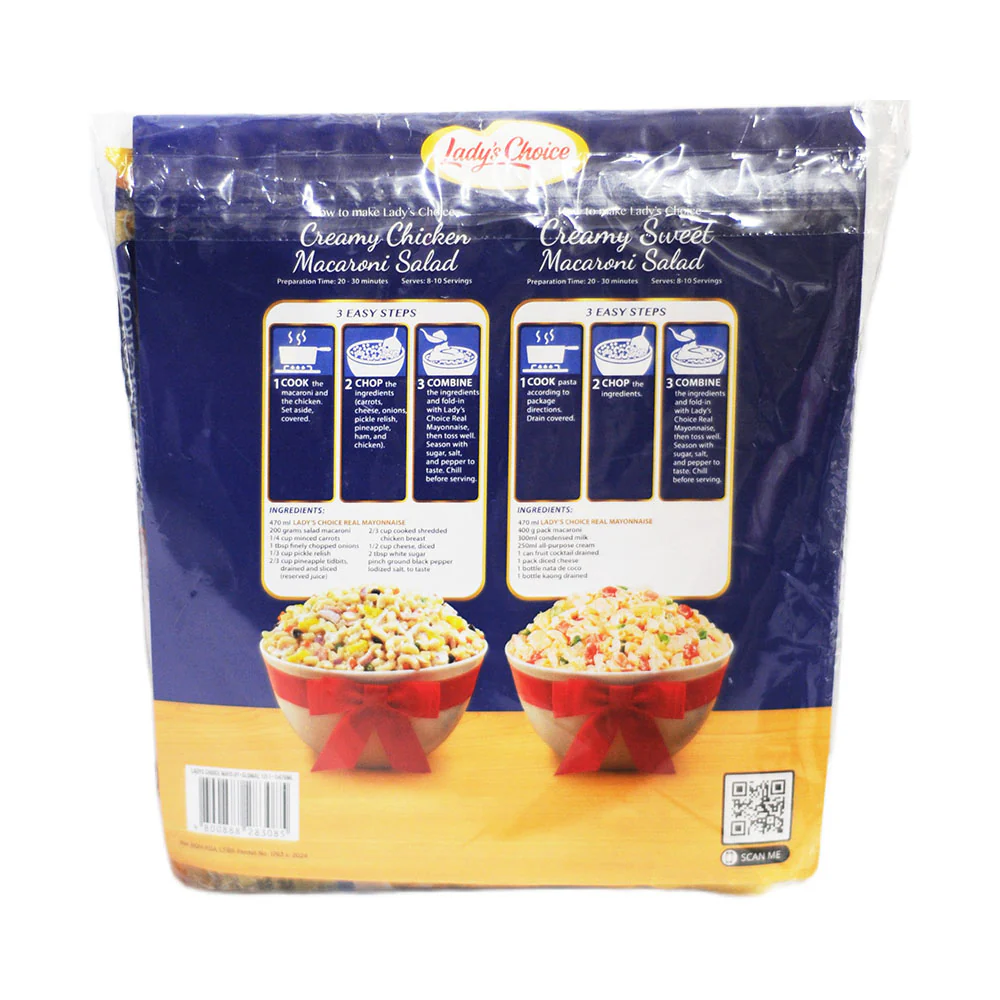 Lady's Choice Mayonnaise Doy 470ml + Royal Premium Salad Macaroni 400g - Image 2