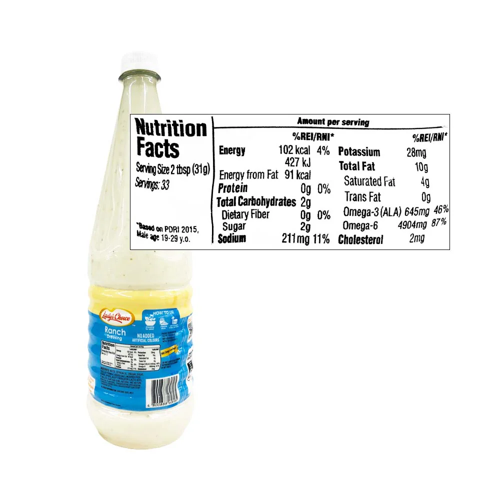Lady's Choice Ranch Dressing 1L - Image 2