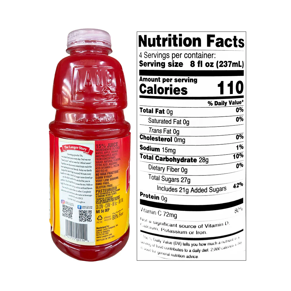 Langers Juice 946ml (32oz) - Image 6