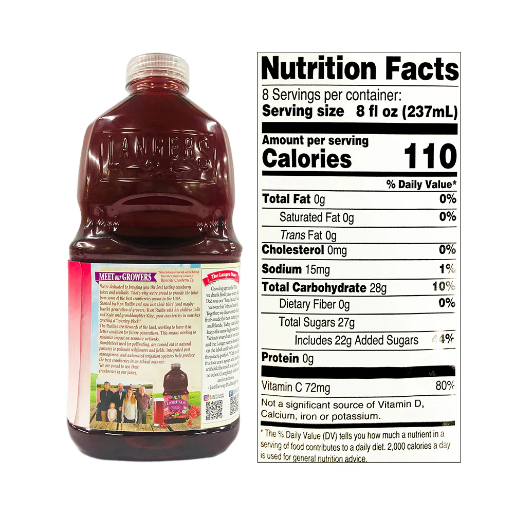 Langers USA Grown Cranberry Juice Cocktail - Image 2