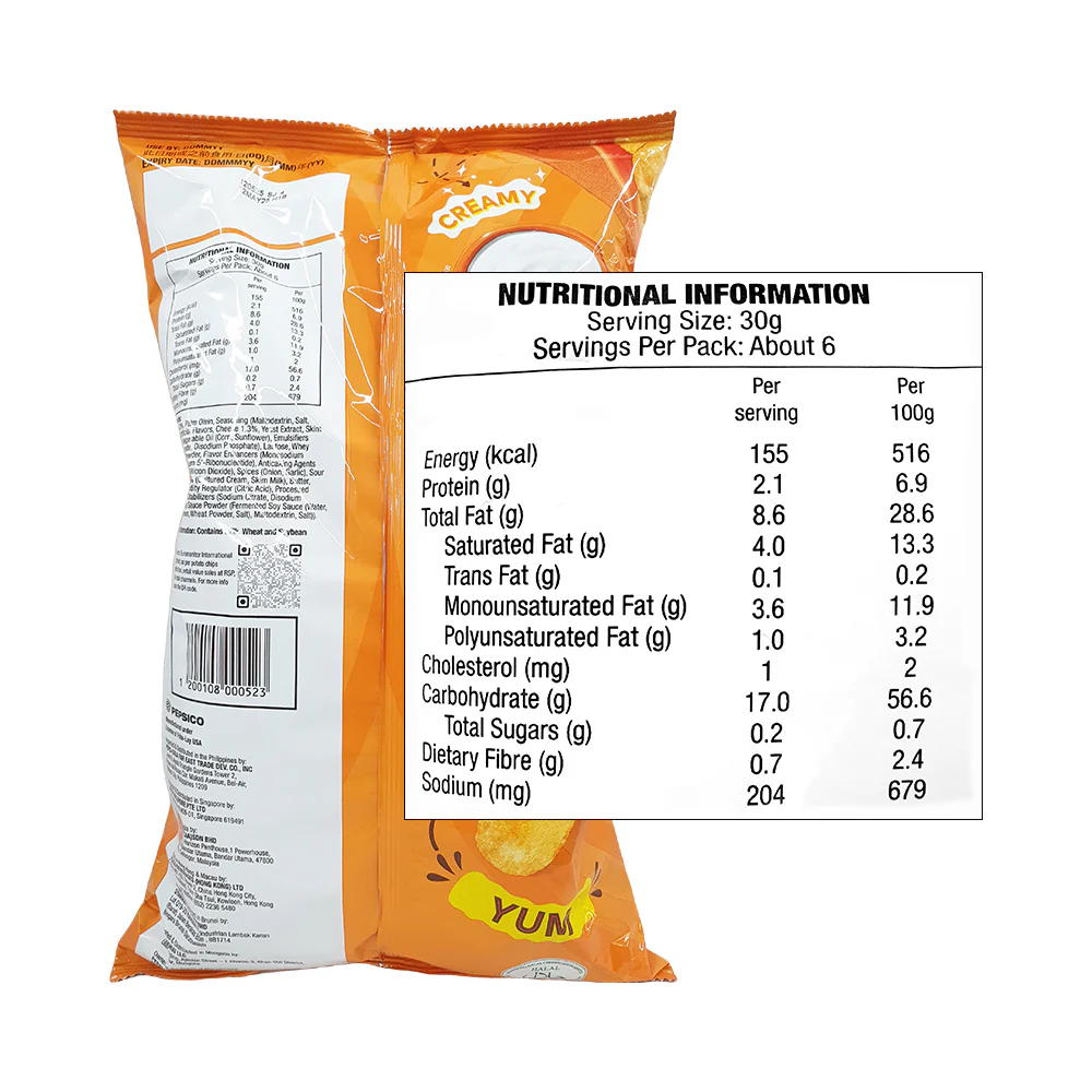 Lay's Potato Chips Cheddar & Sour Cream 170g - Image 2