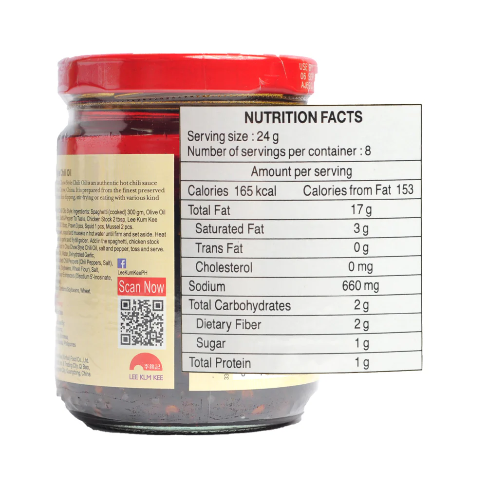 Lee Kum Kee Chiu Chow Chili Oil 205g (7.2oz) - Image 2