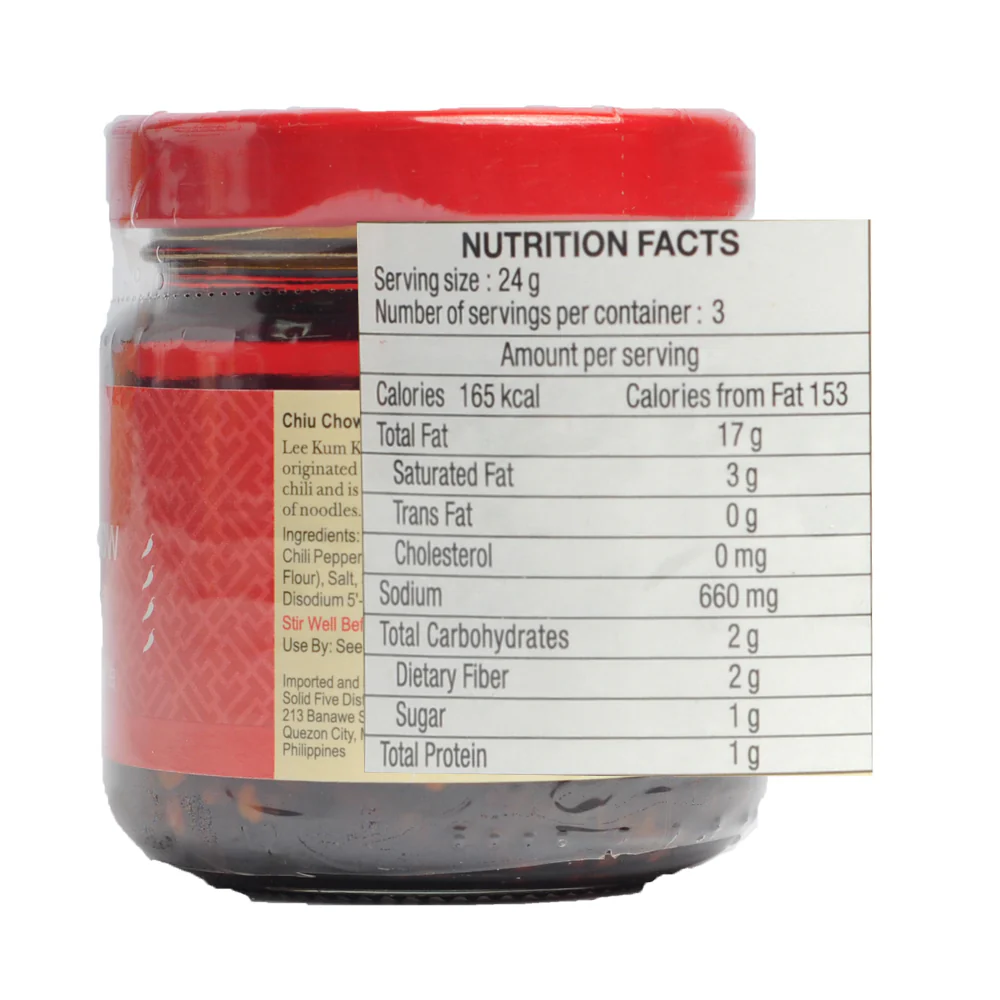 Lee Kum Kee Chiu Chow Chili Oil 85g (3oz) - Image 2