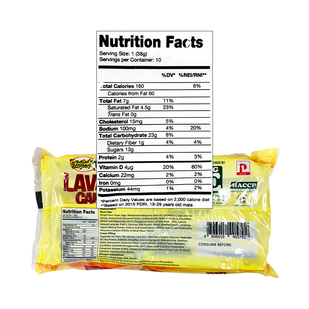Lemon Square Lava Cake Creamy Bavarian 38g x 10's - Image 2