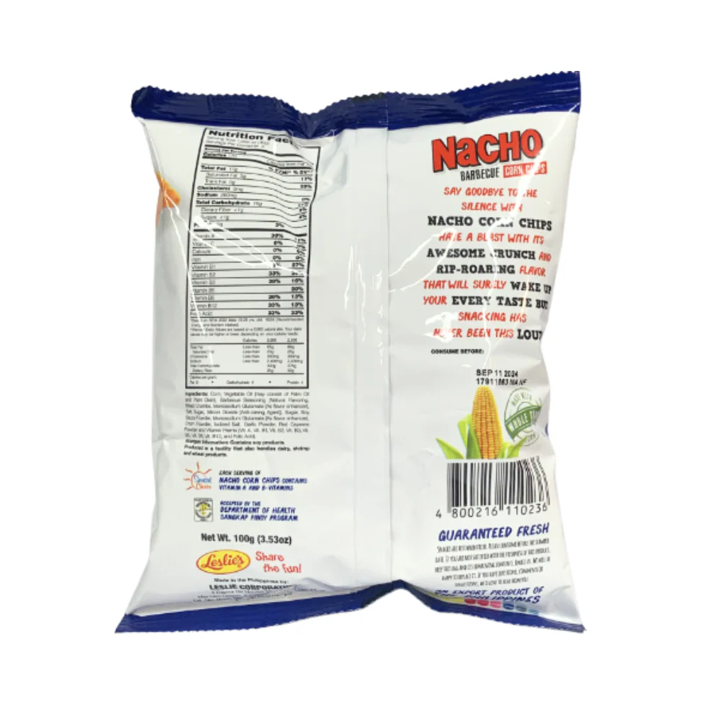 Leslie's Nacho Corn Chips Barbecue 100g - Image 2