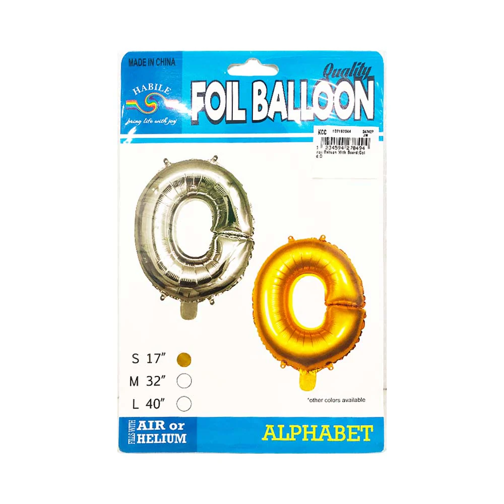 Letter Foil Balloon Gold 17in - Image 13