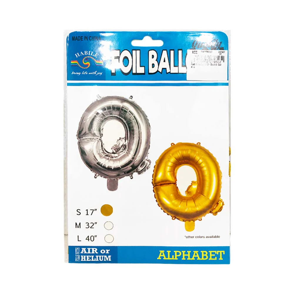 Letter Foil Balloon Gold 17in - Image 17