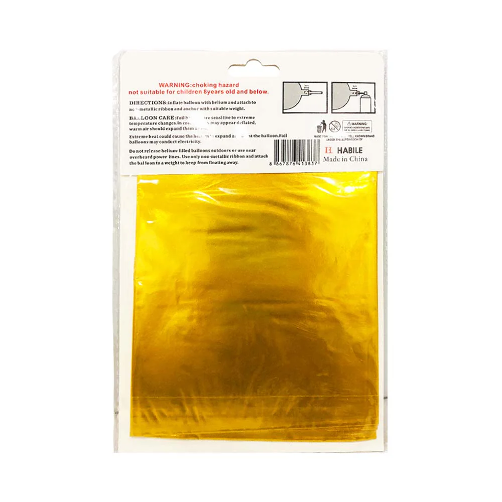 Letter Foil Balloon Gold 17in - Image 38