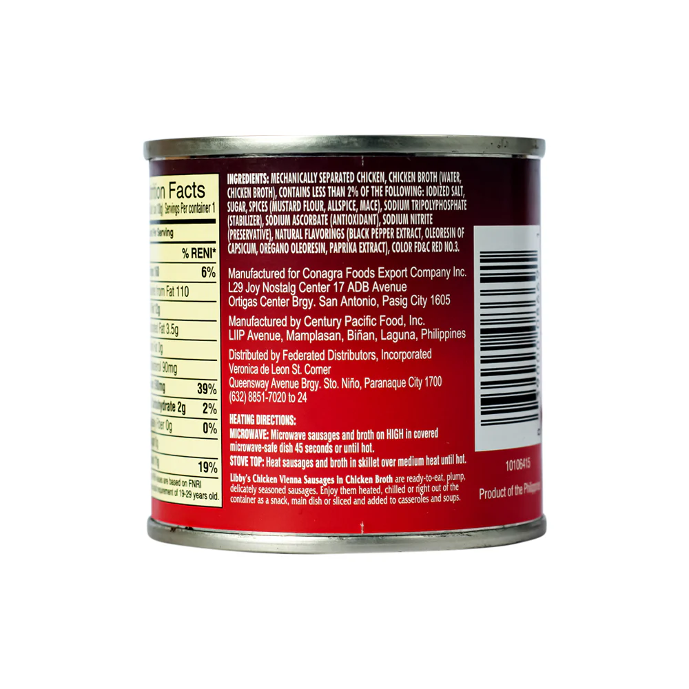 Libby's Chicken Vienna Sausage 130g (4.6oz) - Image 2