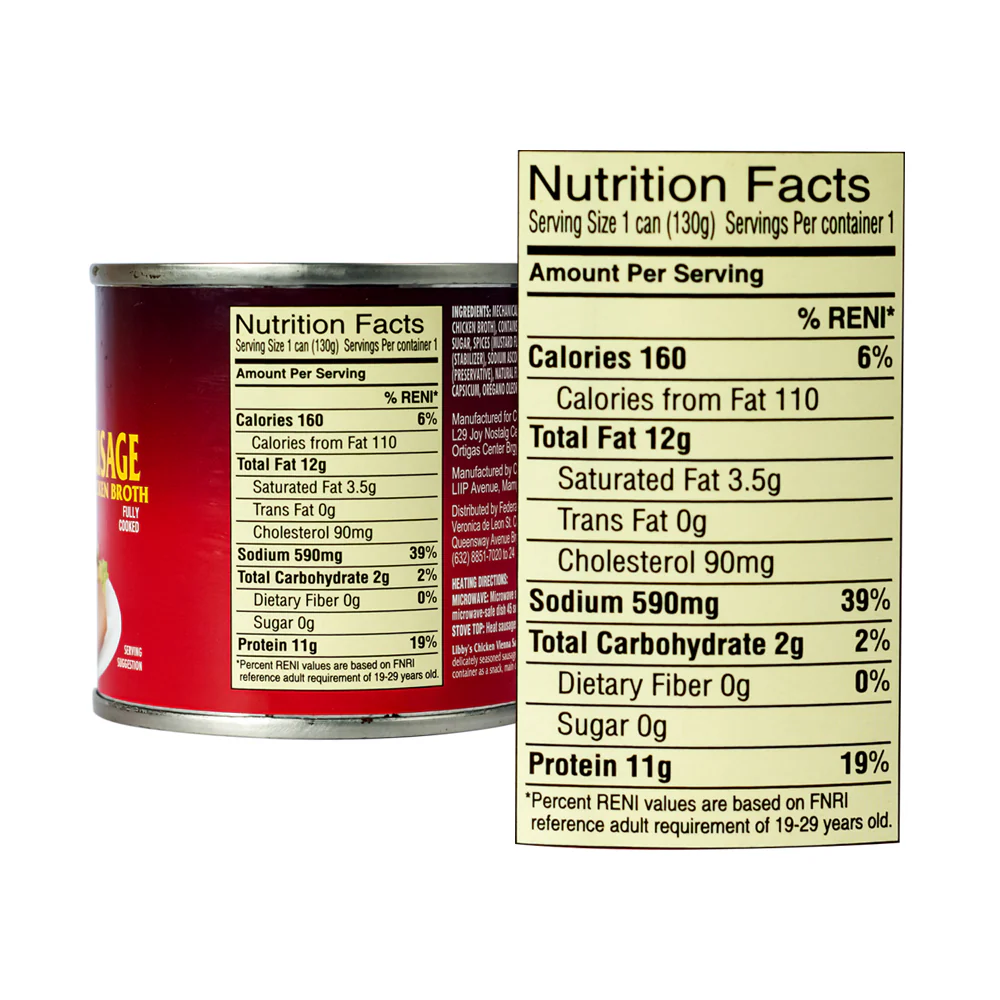 Libby's Chicken Vienna Sausage 130g (4.6oz) - Image 3