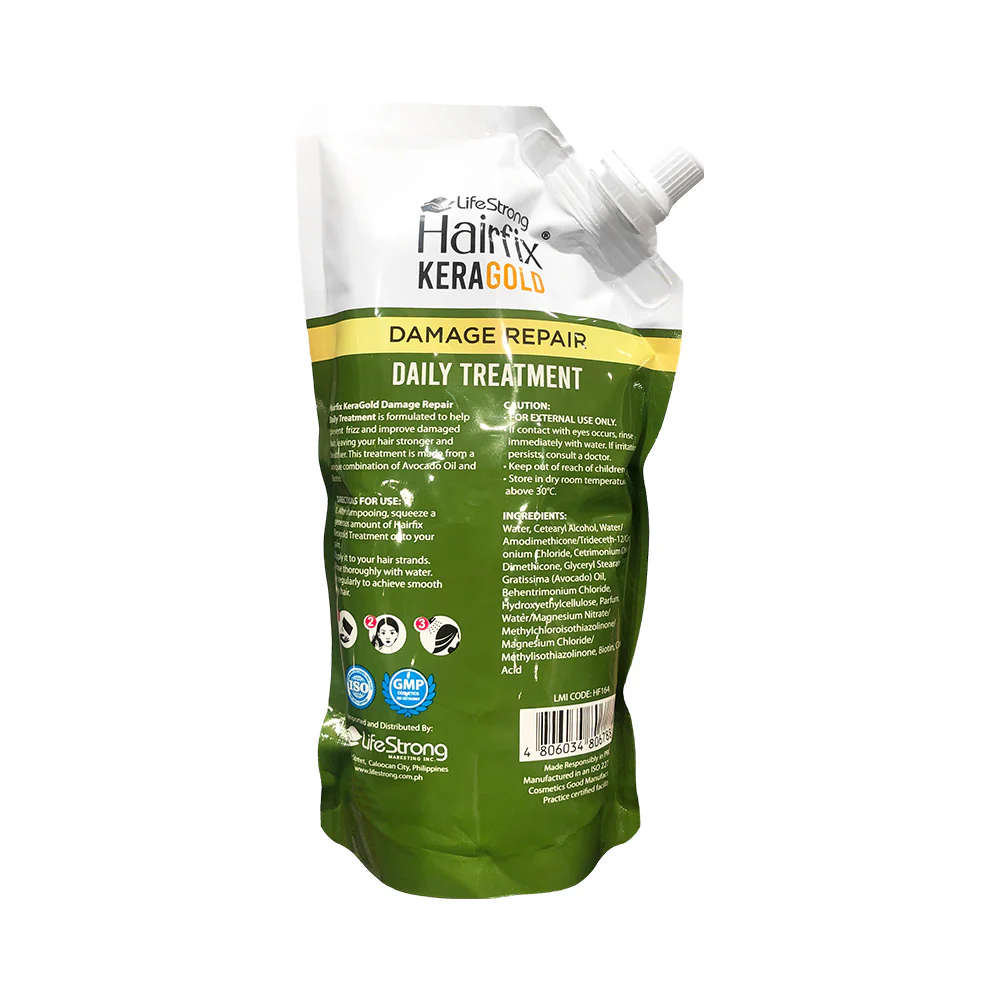 Life Strong HairFix Kera Gold Avocado Oil And Biotin Damage Repair 500ml - Image 3