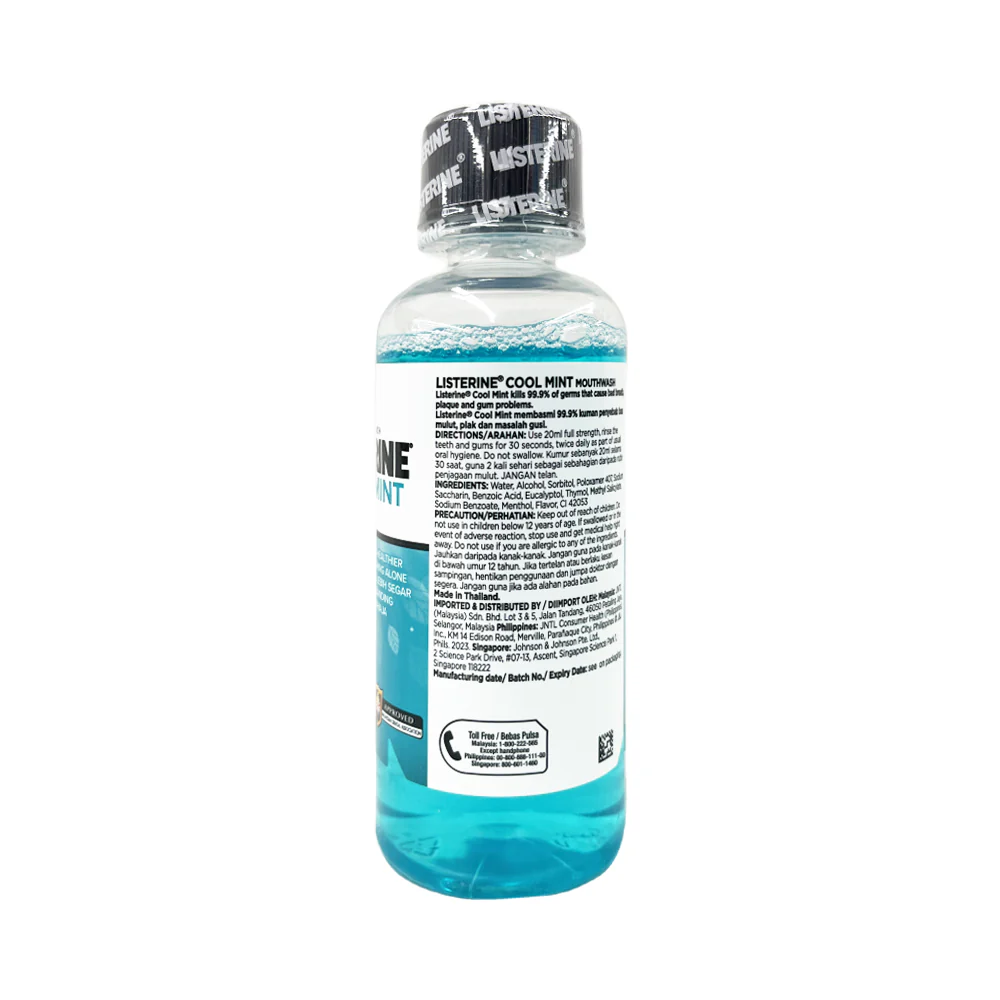Listerine Mouthwash Cool Mint 100ml - Image 2